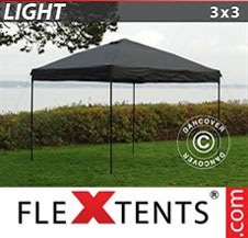Pop up Canopy FleXtents Light 3x3 m Black