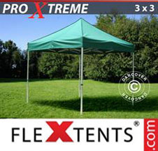 Pop up Canopy FleXtents Pro Xtreme 3x3 m Green