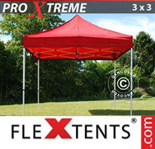 Pop up Canopy FleXtents Pro Xtreme 3x3 m Red