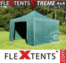 Pop up Canopy FleXtents Pro Xtreme 4x4 m Green, incl. 4 sidewalls